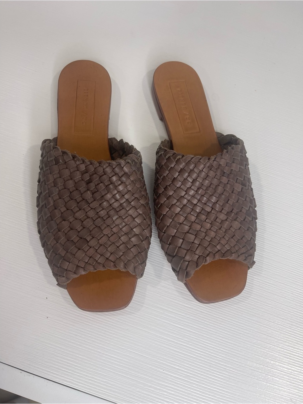 Either/Or Handwoven Leather Slide Sandals from Anthropologie